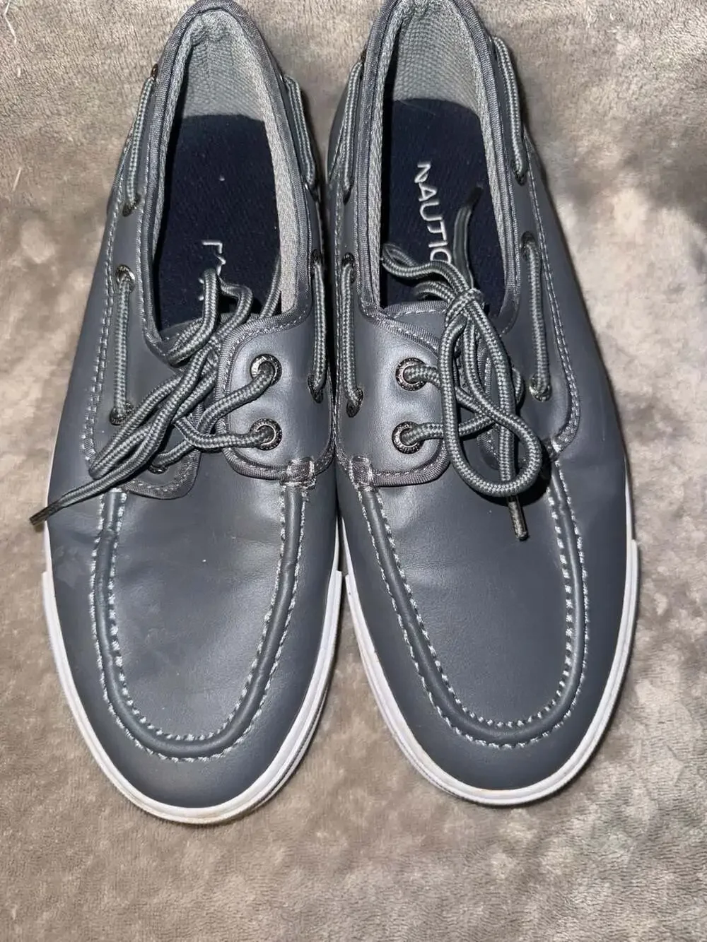 Nautica Spinnaker Men's Gray Boat Shoes Size 8